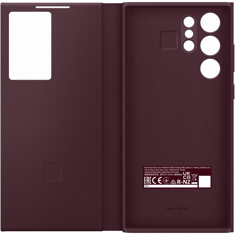 Samsung Galaxy S Ultra Ef Zs Ce Burgundy Clear View Cover By