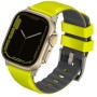 UNIQ Linus Band Apple Watch 4/5/6/7/SE/8/Ultra 44/45/49mm Airosoft Silicone limonkowy/lime green