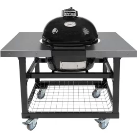 Introducing the Primo Oval LG 300 & Table with Steel Sides Ceramic BBQ Grill, the ultimate grilling companion that will take you