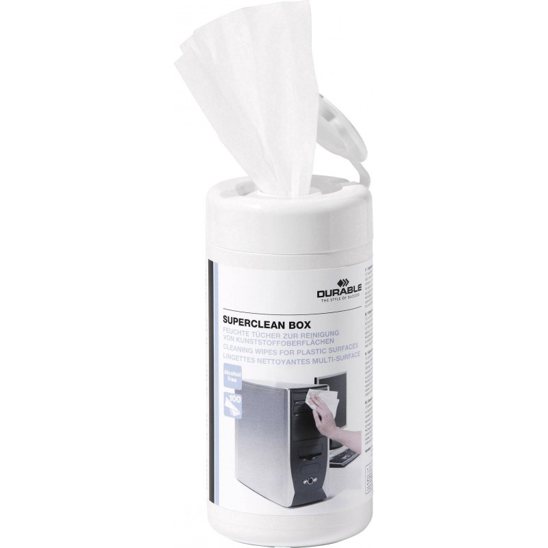 Tub 100 Durable Superclean Tub Moist Cleaning Wipes Anti Bacterial Pre-saturated Ref 5708 