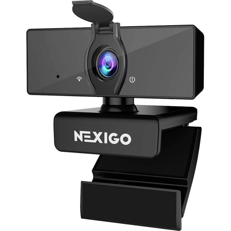 NexiGo 1080P Business Webcam with Dual Microphone & Privacy Cover for Zoom/Skype/Teams Online Teaching, Laptop MAC PC Desktop