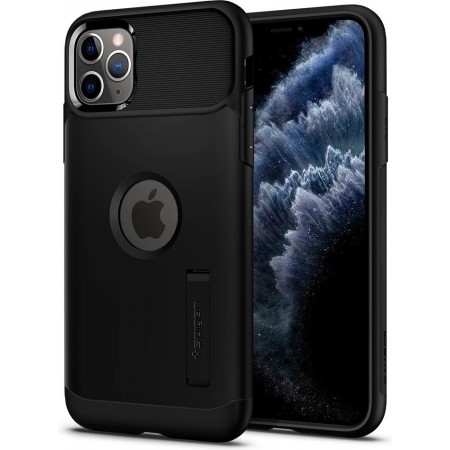 Introducing the Spigen Slim Armor Apple iPhone 11 Pro Max Black - a sleek and reliable protective solution for your valuable dev