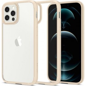 Introducing the Spigen Ultra Hybrid Apple iPhone 12/12 Pro Sand Beige, the ultimate protective case that combines sleek design w