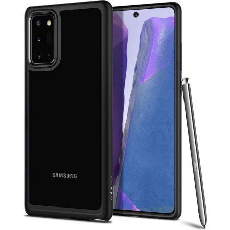 Introducing the Spigen Ultra Hybrid Samsung Galaxy Note 20 Matte Black case – the ultimate fusion of style, protection, and func