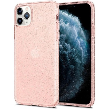 Introducing the Spigen Liquid Crystal Apple iPhone 11 Pro Max Glitter Rose, the perfect accessory to elevate your iPhone's style
