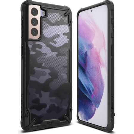 Ringke Fusion-X Design Samsung Galaxy S21 Camo (Moro) Black