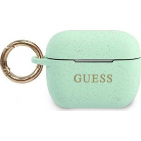 Guess GUACAPSILGLGN Apple AirPods Pro cover green Silicone Glitter @bestbuycyprus,  GUESS cyprus, #bestbuycyprus, trusted