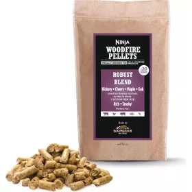 Elevate your grilling experience with Ninja Woodfire Pellets Robust Blend, a 2lb bag of premium wood pellets designed to infuse 