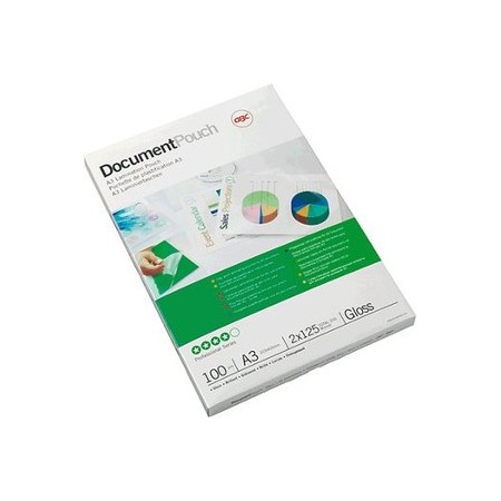 GBC Document Laminating Pouches A3 2x125 Micron Gloss (100)