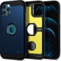 Introducing the Spigen Tough Armor Apple iPhone 12/12 Pro Navy Blue case - the ultimate fusion of style and durability that take