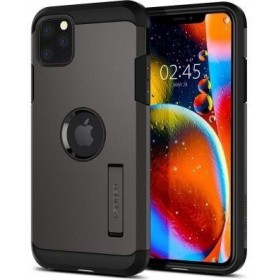 Introducing the Spigen Tough Armor Apple iPhone 11 Pro Gunmetal - a rugged and stylish phone case that offers unparalleled prote