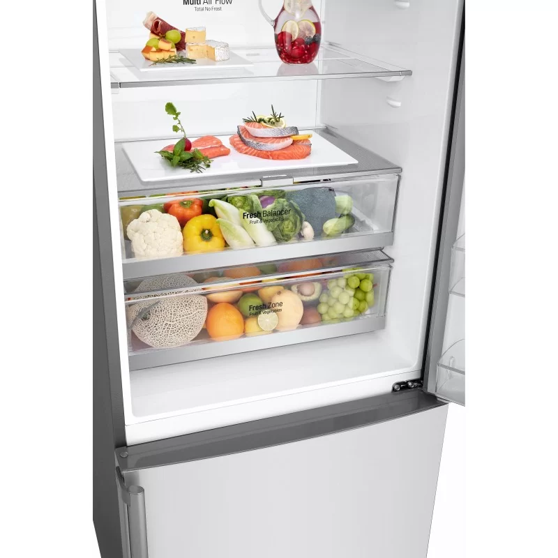 LG Cyprus,  LG GBB569NSAFB fridge freezer Freestanding Inox 451L 5YW,  Refrigerators, Appliances, LG, bestbuycyprus.com, fridge,