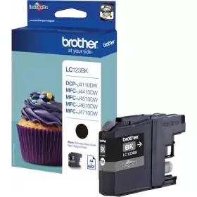 Introducing the Brother LC-123BK ink cartridge, your ultimate printing solution for crisp and vibrant documents.