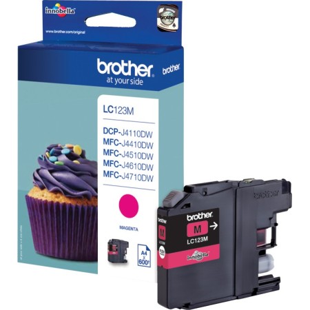 Brother LC-123M High Yield Magenta Ink