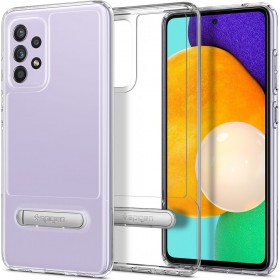 Introducing the Spigen Slim Armor Essential S Samsung Galaxy A72 Crystal Clear case, the perfect blend of style and protection f
