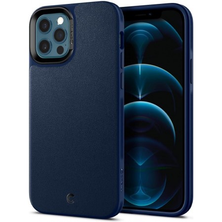 Introducing the Spigen Ciel Leather Brick for Apple iPhone 12/12 Pro in Navy - the perfect blend of style and protection for you