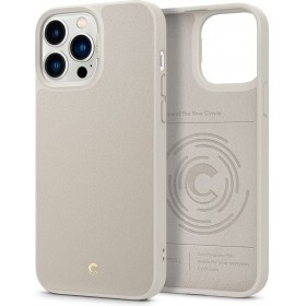 Introducing the Spigen Cyrill Leather Brick Apple iPhone 13 Pro Max Cream, a luxurious and sophisticated phone case that combine