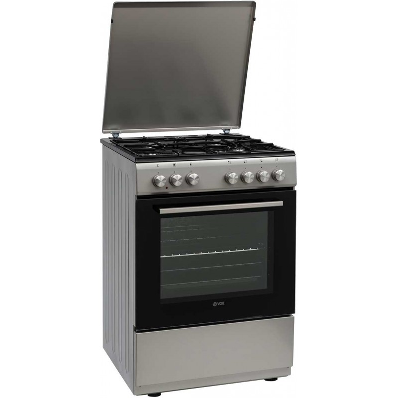 silver freestanding cooker