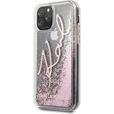 Karl Lagerfeld iPhone 11 Pro rose gold Glitter