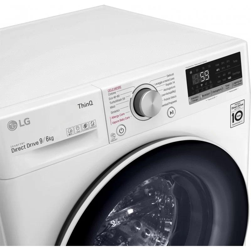 LG Cyprus,  LG F4DV509H0E washer dryer Freestanding Front-load White E,  Freestanding Washer Dryers, Laundry, LG, bestbuycyprus.