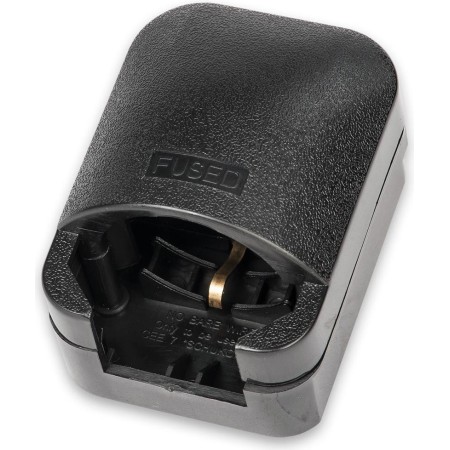 Europe to UK Mains Connector Converter Rated At 13A Black