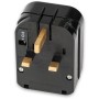 Europe to UK Mains Connector Converter Rated At 13A Black