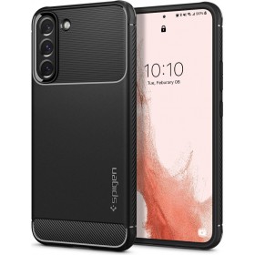 Introducing the Spigen Rugged Armor Samsung Galaxy S22 Matte Black case – the ultimate solution to protect your valuable device 