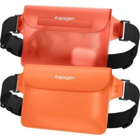 Introducing the Spigen A620 Universal Waterproof Waist Bag Sunset Orange [2 PACK], the ultimate companion for your outdoor adven