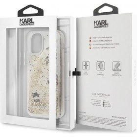 KARL LAGERFELD Cyprus,  Karl Lagerfeld KLHCN58ROGO iPhone 11 Pro black & gold hard case Glitter,  Mobile Phones & Cases, Phones 