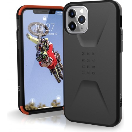 Introducing the UAG Urban Armor Gear Civilian Apple iPhone 11 Pro in sleek black, the ultimate protective companion for your bel