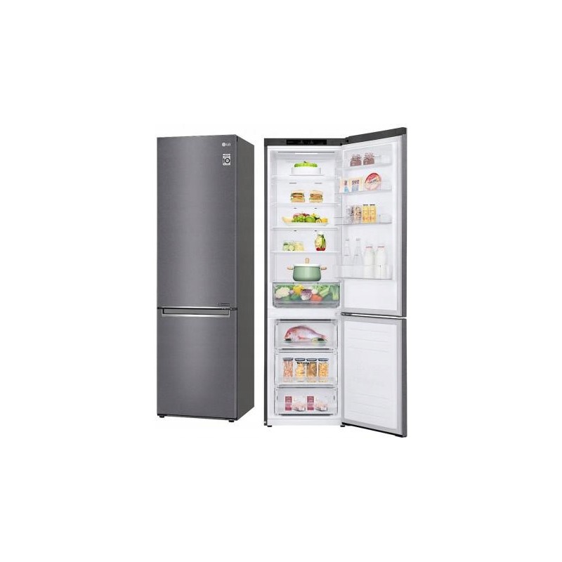 LG Cyprus,  LG GBP32DSLZN fridge-freezer Freestanding 384L E Grey,  Freestanding Fridge Freezers, Refrigerators, LG, bestbuycypr