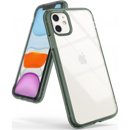 Introducing the Ringke Fusion Apple iPhone 11 Pine Green, the ultimate protective case that seamlessly combines style and durabi