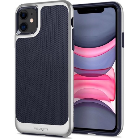 Introducing the Spigen Neo Hybrid Apple iPhone 11 Satin Silver, the perfect accessory to elevate your iPhone experience.