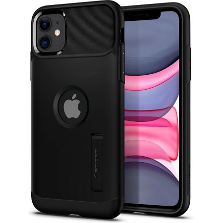 Introducing the Spigen Slim Armor Apple iPhone 11 Black, the ultimate phone case designed to provide optimal protection without 