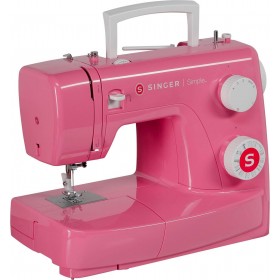 Singer Simple 3223 Sewing Machine in a vibrant red color, a versatile and user-friendly device that makes sewing a breeze.