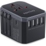 Universal Travel Adapter & Wall Charger AC Plug Adaptor with 5.6A Smart Power and 3.