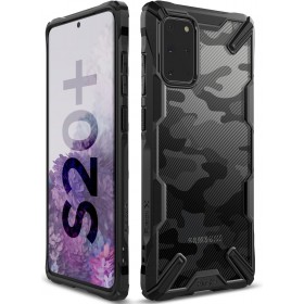 Introducing the Ringke Fusion-X Design Samsung Galaxy S20 Plus Camo Black, a rugged and stylish phone case that offers exception