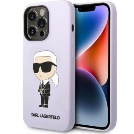 Karl Lagerfeld KLHCP14XSNIKBCU Apple iPhone 14 Pro Max hardcase purple Silicone Ikonik