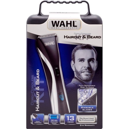 Wahl Cord/Cordless Rechargeable Haircut & Beard LCD 13 Piece Hair Clipper Kit