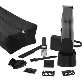 Introducing the Wahl 9918-1416 Groomsman Rechargeable Trimmer Set, the ultimate grooming tool for the modern man!
