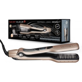 Introducing the revolutionary Saint Algue Steam Hair Straightener Titanium Demeliss, designed to transform your hair styling exp