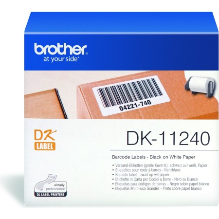 Brother DK11240(D) White Barcode Paper Labels 600/Roll (102mm x 51mm)