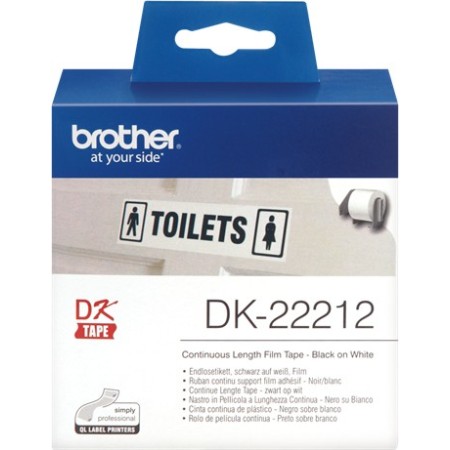 Brother DK22212 White Continuous Length Film Tape (62mm x 15.