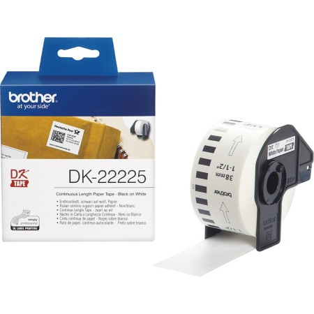 Brother DK22225 White Continuous Paper Tape (38mm x 30.