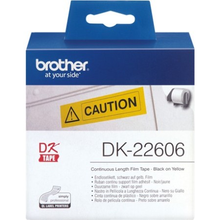 Brother DK22606(D) Yellow Continuous Length Film Tape (62mm x 15.