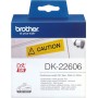 Brother DK22606(D) Yellow Continuous Length Film Tape (62mm x 15.