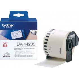 Introducing the Brother DK44205(D) Continuous Removable White Paper Tape (62mm) – your ultimate solution for all your labeling n