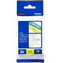 Brother TZe145 18mm White On Clear Tape