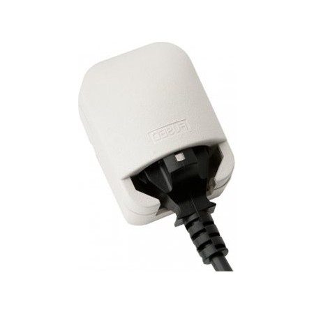 Europe to UK Mains Connector Converter Rated At 13A White