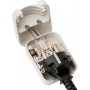 Europe to UK Mains Connector Converter Rated At 13A White